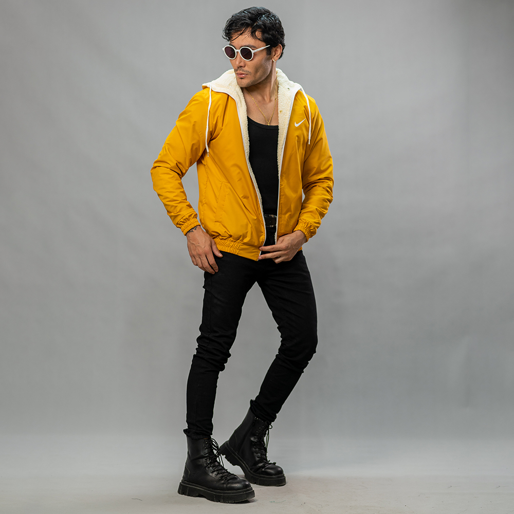 کاپشن مدل Nike زرد