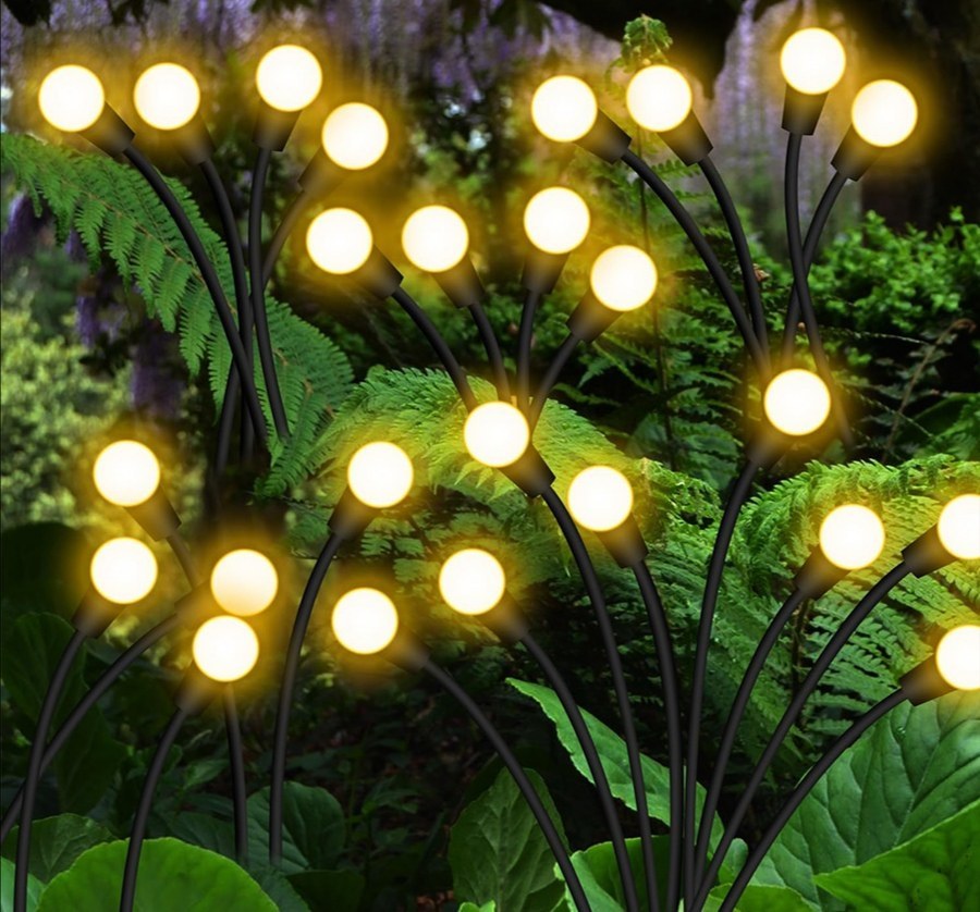 چراغ باغچه خورشیدی مدل گل شب تاب